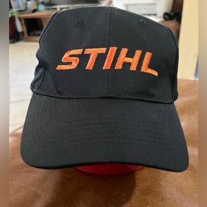Stihl Black Baseball Cap Hat Snapback Adjustable Embroidered Logo “Zinc Outdoor”